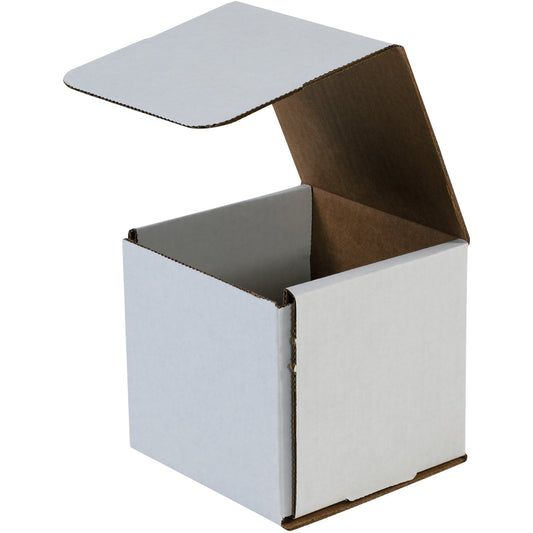 8 x 8 x 8 White Corrugated Mailers  50/Bundle